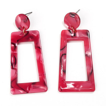 Personality Ladies Geometric Acrylic Earrings-Jewearrings