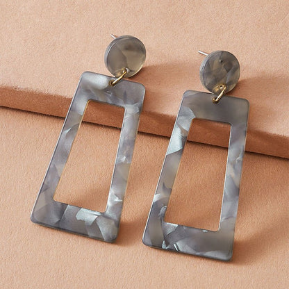 Personality Ladies Geometric Acrylic Earrings-Jewearrings