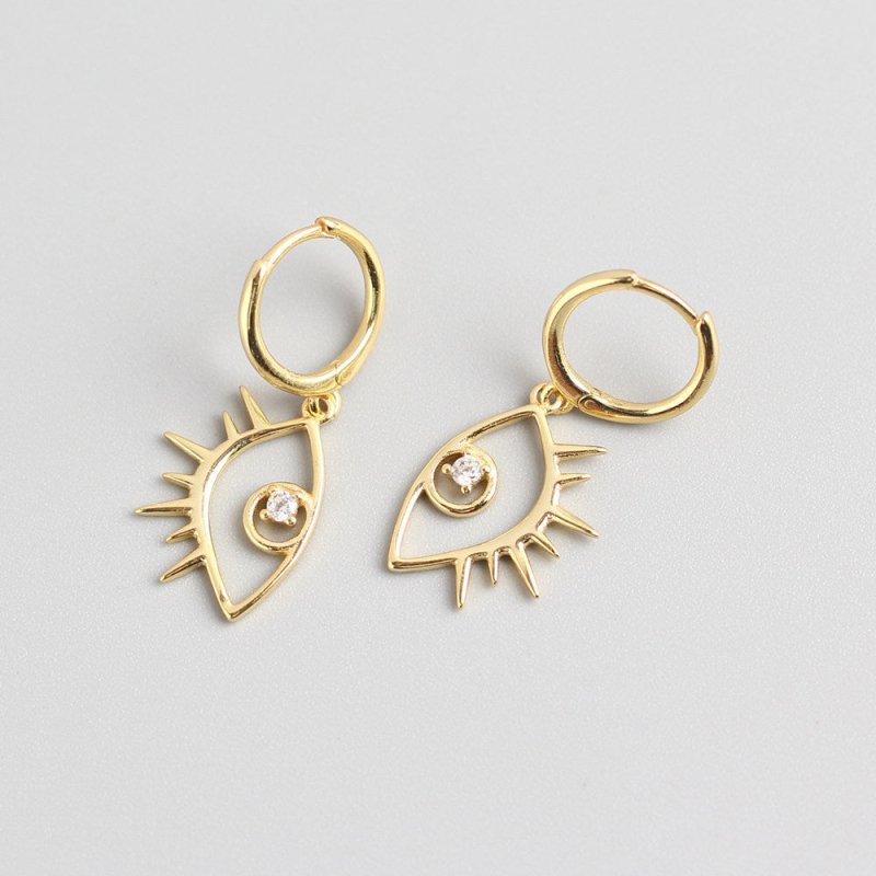 Personalized big eyes diamond earrings-Jewearrings