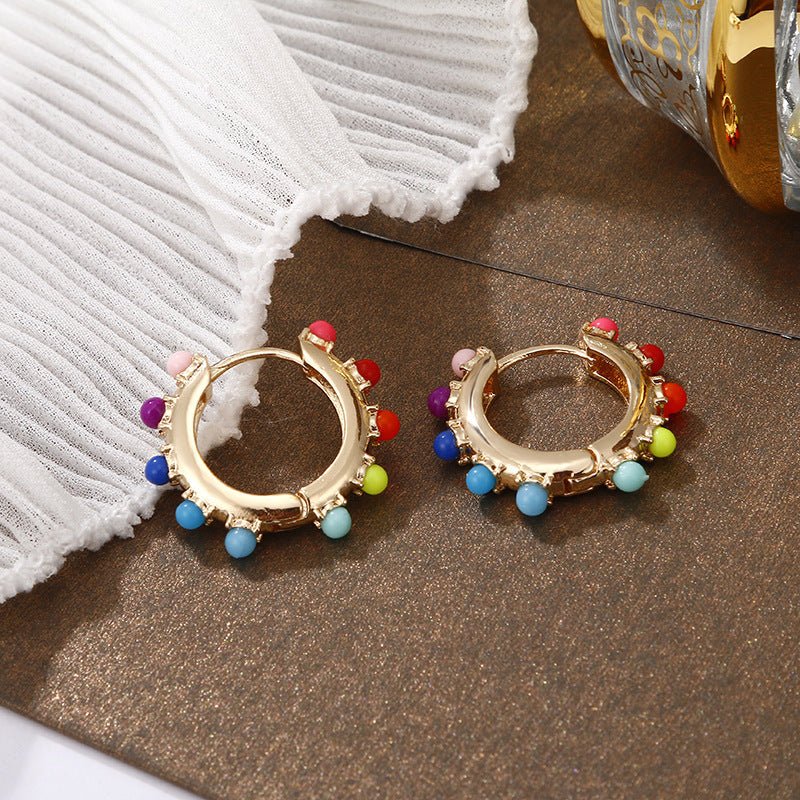 Personalized Cute Acrylic Small Ball Earrings-Jewearrings