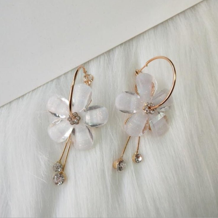 Petal Acrylic Tassel Earrings-Jewearrings