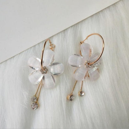 Petal Acrylic Tassel Earrings-Jewearrings