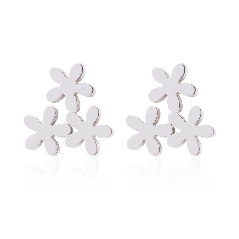 Pistil Flower Tree Of Life Stud Earrings-Jewearrings