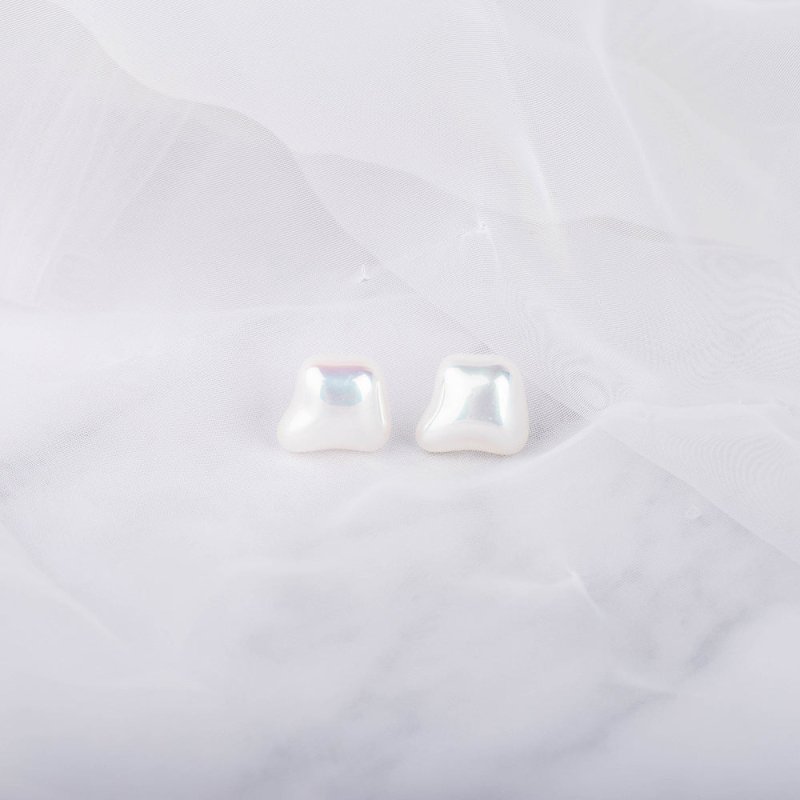 Popular Everyday Pearl Earrings Marbe Baroque Stud Earrings-Jewearrings