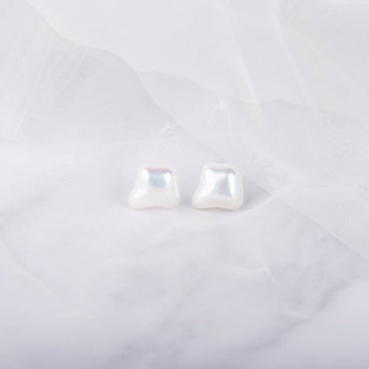 Popular Everyday Pearl Earrings Marbe Baroque Stud Earrings-Jewearrings