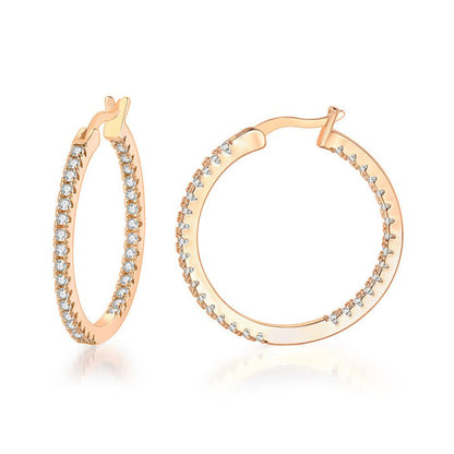 Popular Full Diamond Ear Ring Row Zircon Micro-inlaid Gold-plated Large Earrings-Jewearrings