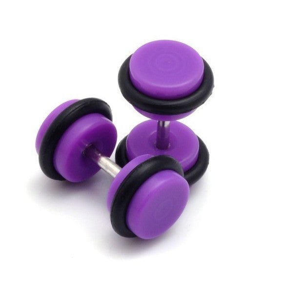 Popular Piercing Jewelry Acrylic Round Cake Barbell Earrings-Jewearrings