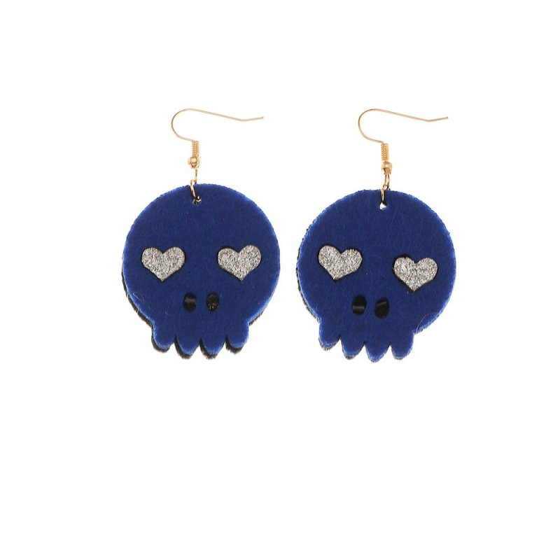 Pumpkin Felt Cloth Earrings Ghost Festival Earrings-Jewearrings