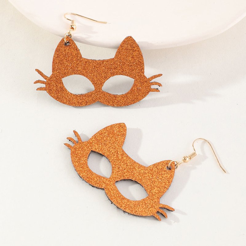 Pumpkin Felt Cloth Earrings Ghost Festival Earrings-Jewearrings