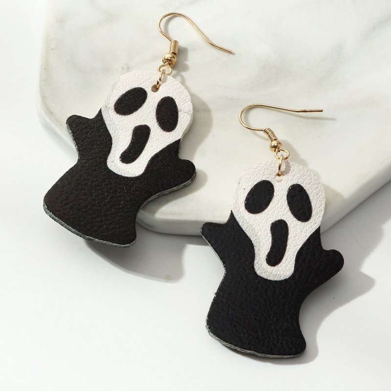 Pumpkin Felt Cloth Earrings Ghost Festival Earrings-Jewearrings