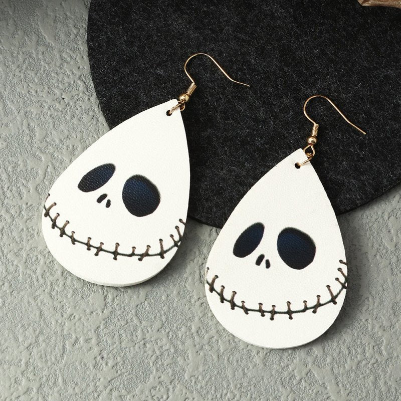 Pumpkin Felt Cloth Earrings Ghost Festival Earrings-Jewearrings