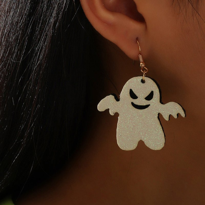 Pumpkin Felt Cloth Earrings Ghost Festival Earrings-Jewearrings