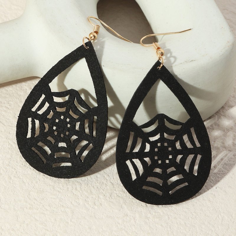 Pumpkin Felt Cloth Earrings Ghost Festival Earrings-Jewearrings