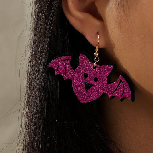 Pumpkin Felt Cloth Earrings Ghost Festival Earrings-Jewearrings