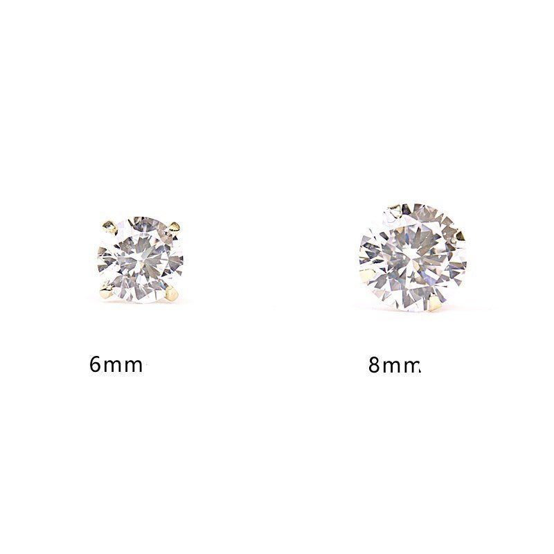 Pure Gold Diamond Stud Earrings-Jewearrings