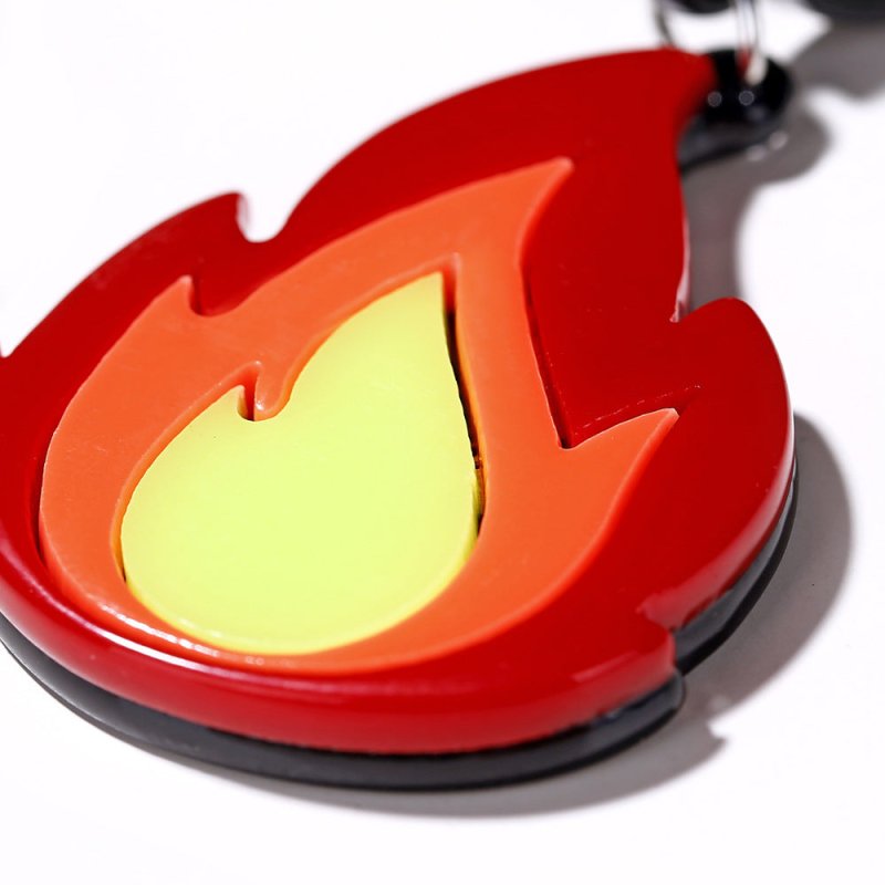 Quirky High Profile Fashion Cartoon Acrylic Flame Earrings-Jewearrings