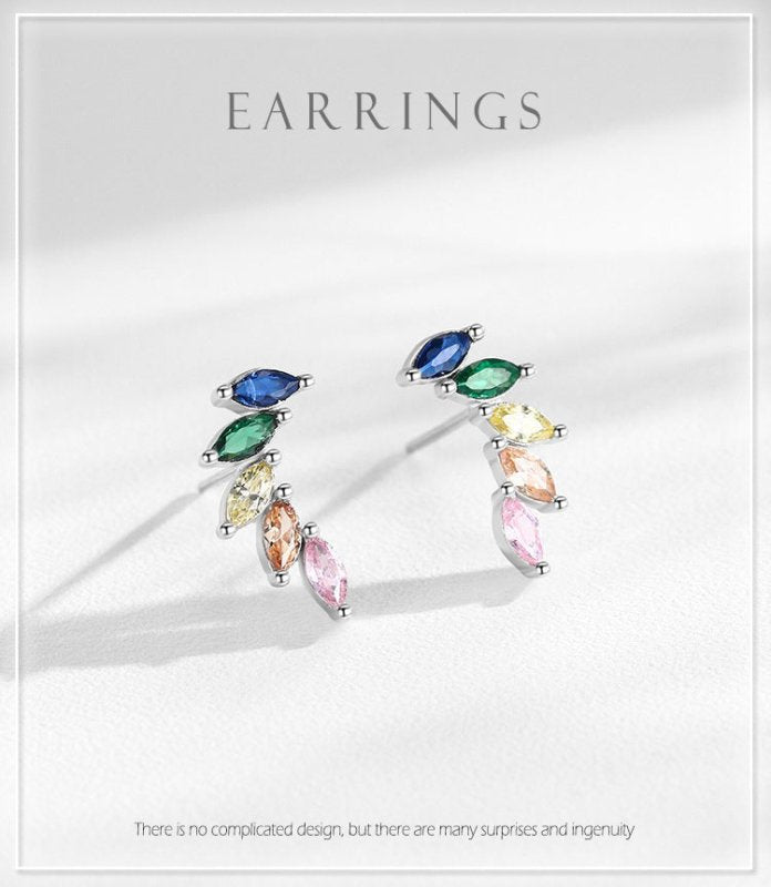 Rainbow Angel Wings Earrings-Jewearrings