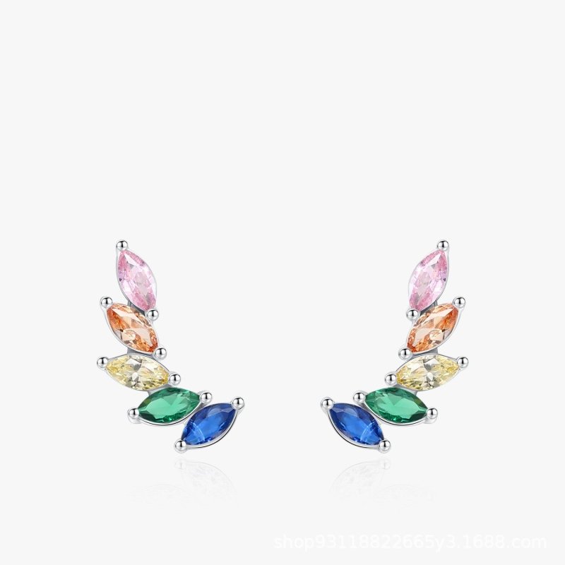 Rainbow Angel Wings Earrings-Jewearrings