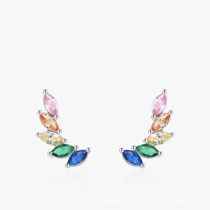 Rainbow Angel Wings Earrings-Jewearrings