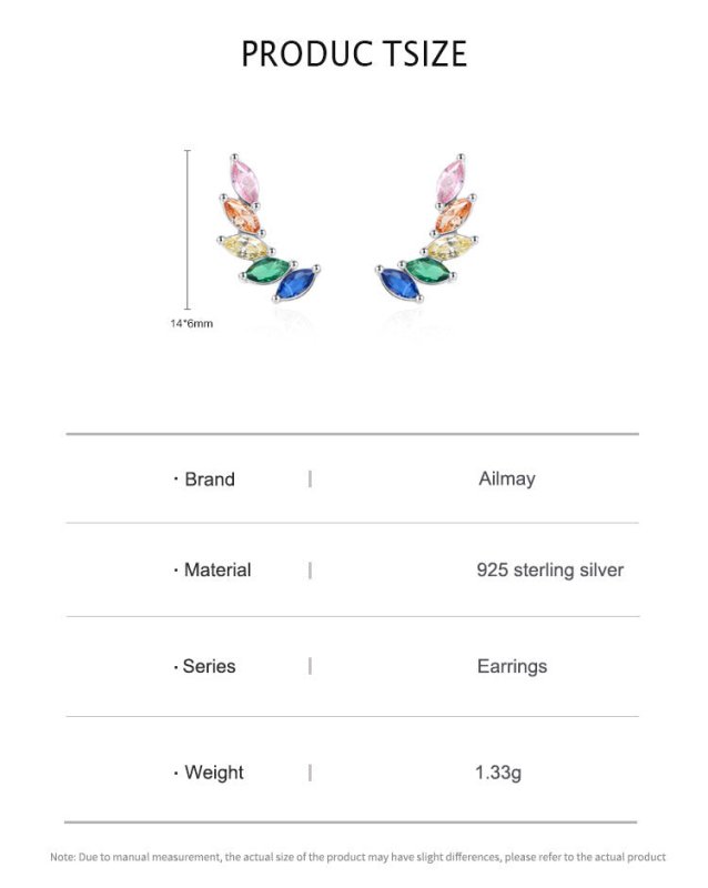 Rainbow Angel Wings Earrings-Jewearrings