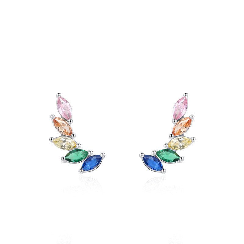 Rainbow Angel Wings Earrings-Jewearrings