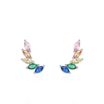 Rainbow Angel Wings Earrings-Jewearrings