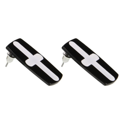 Rectangle Earrings: Anime Metal Drops-Jewearrings