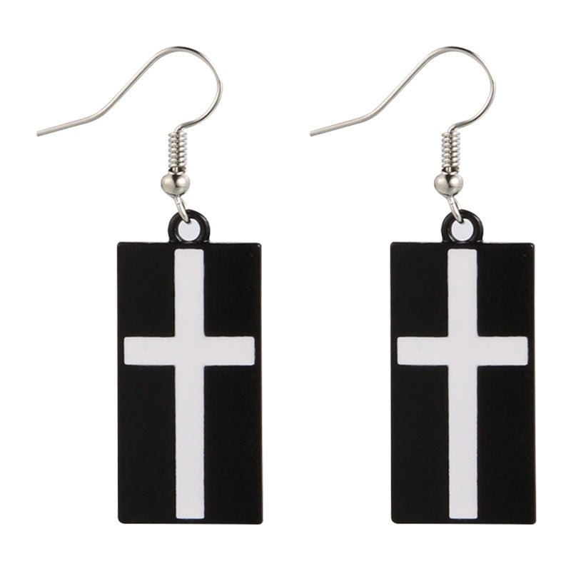 Rectangle Earrings: Anime Metal Drops-Jewearrings