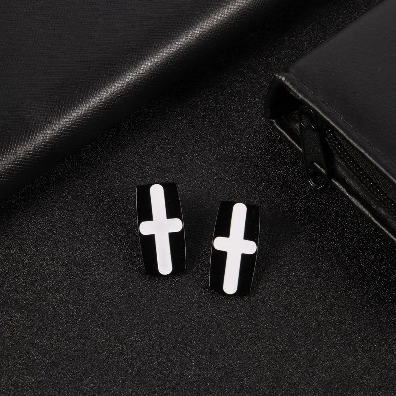 Rectangle Earrings: Anime Metal Drops-Jewearrings