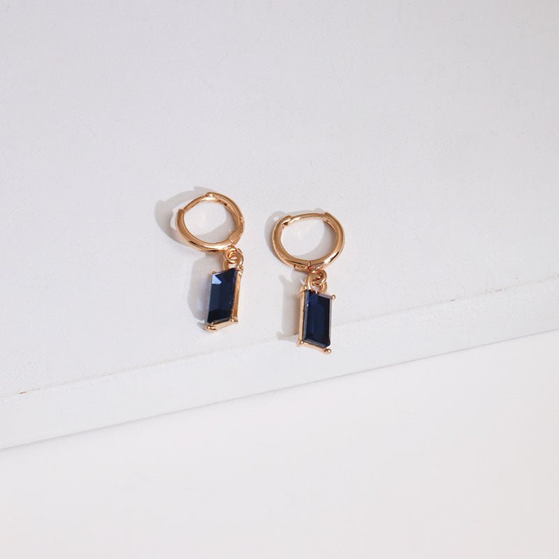 Rectangle Earrings: Geometric Diamond Elegance-Jewearrings