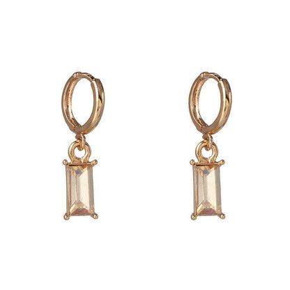 Rectangle Earrings: Geometric Diamond Elegance-Jewearrings