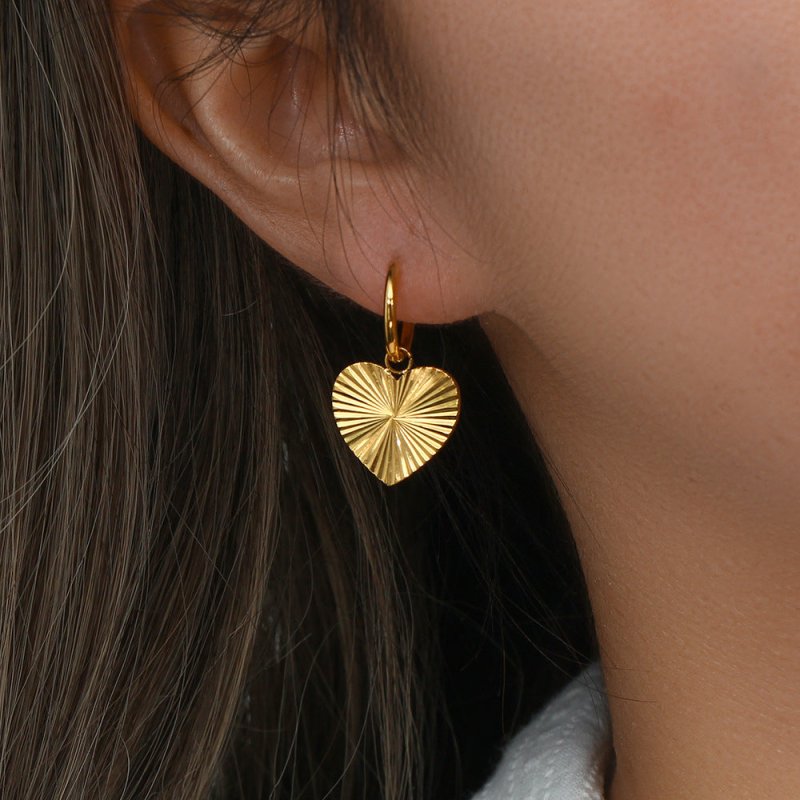 Rectangle Earrings: Gold Plated Geometric Hoops-Jewearrings