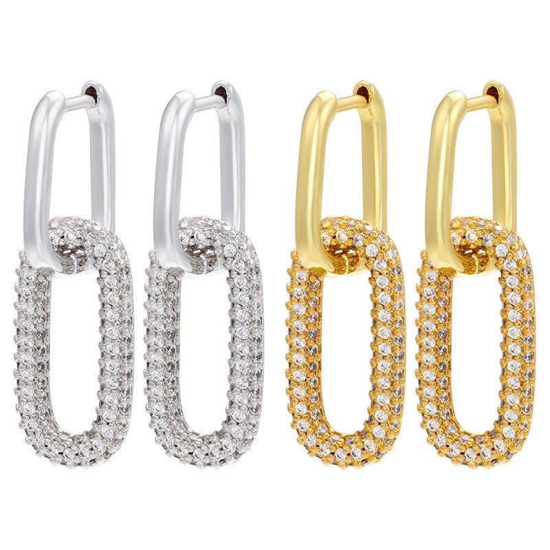 Rectangle Earrings: Jewelry Diamond Accessories-Jewearrings