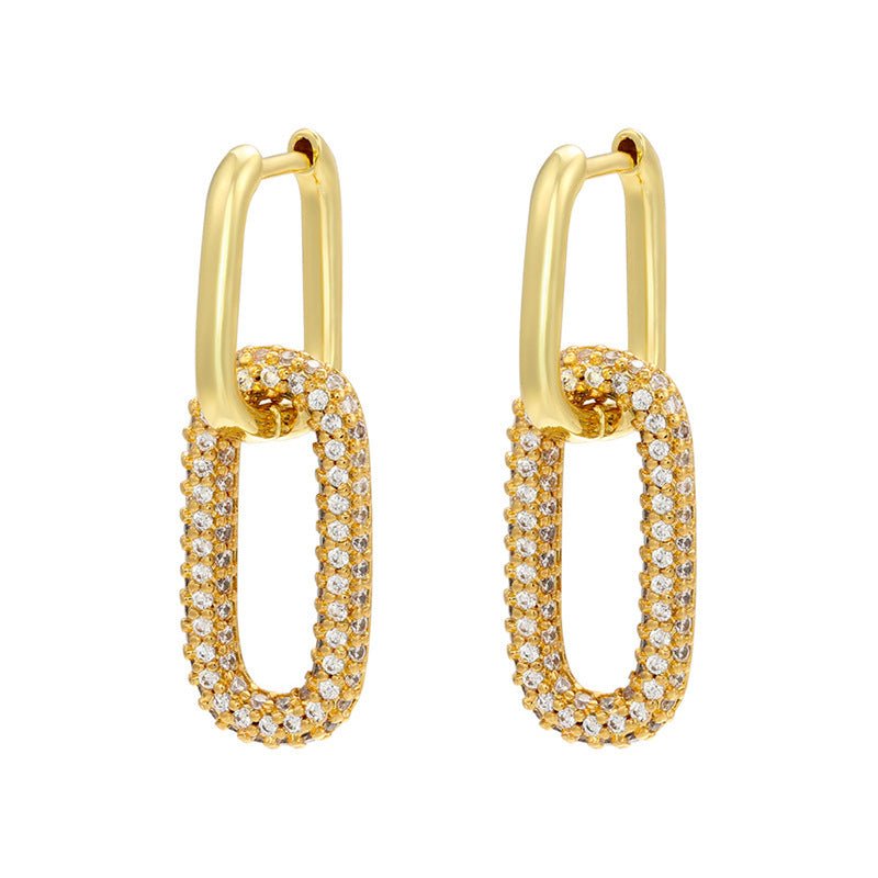 Rectangle Earrings: Jewelry Diamond Accessories-Jewearrings