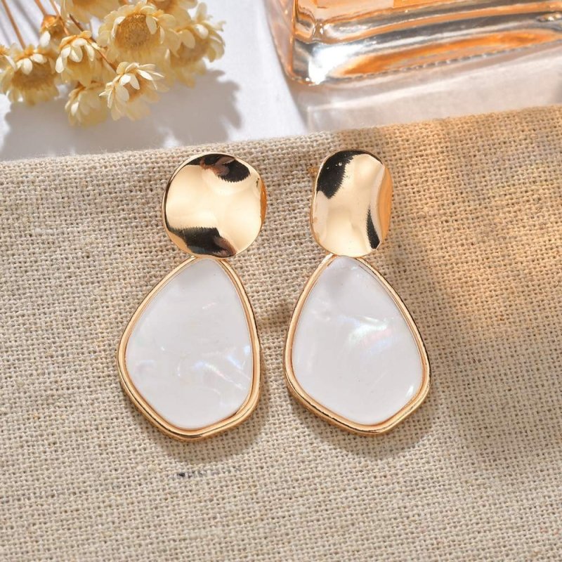 Retro Aimple Sequined Acrylic Earrings Foreign Trade Earrings-Jewearrings