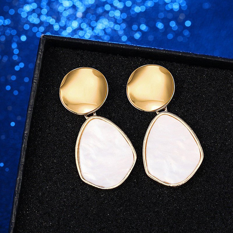 Retro Aimple Sequined Acrylic Earrings Foreign Trade Earrings-Jewearrings