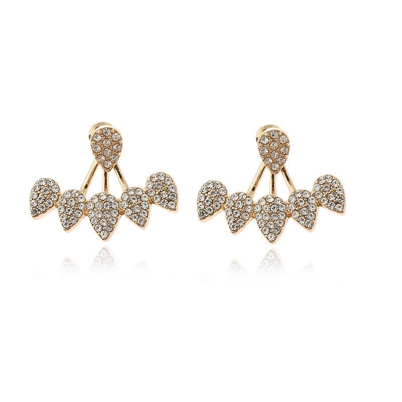 Rhinestone drop earrings-Jewearrings