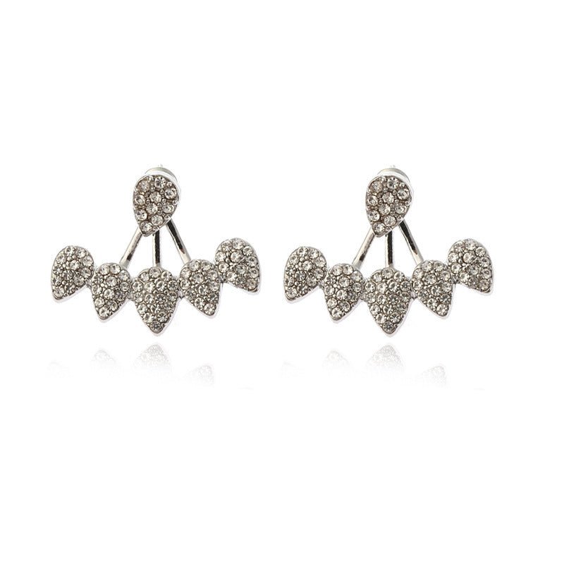 Rhinestone drop earrings-Jewearrings