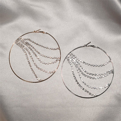 Rhinestone European and American Big Earrings Women-Jewearrings