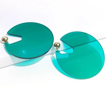 Round Acrylic Earrings-Jewearrings