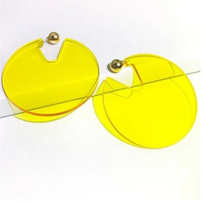 Round Acrylic Earrings-Jewearrings