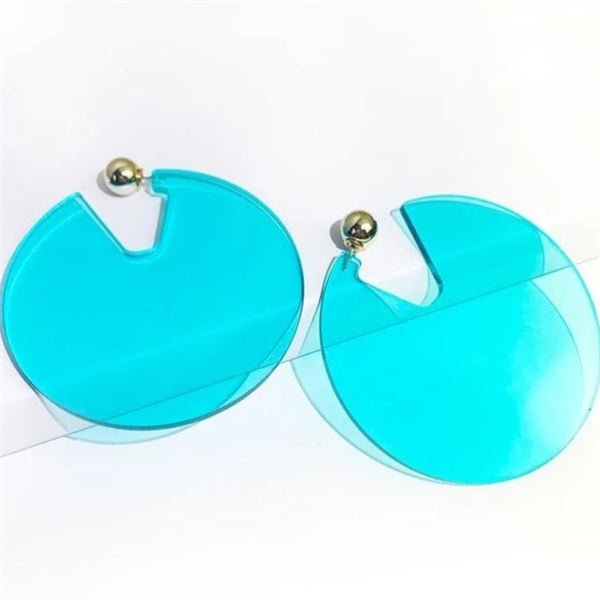 Round Acrylic Earrings-Jewearrings