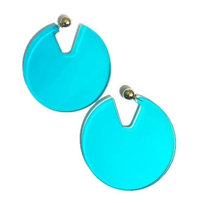 Round Acrylic Earrings-Jewearrings