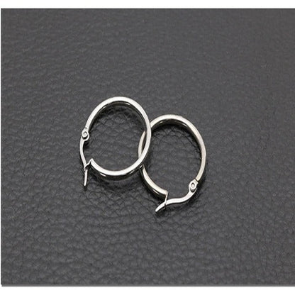 Round Big Earrings Female Non Fading Anti Allergic Earrings Stainless Steel Earrings-Jewearrings