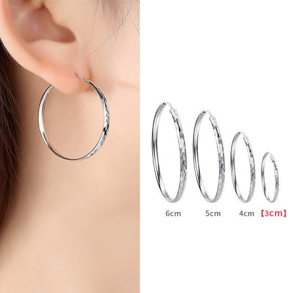 Round Face Was Thin And Big Hoop Earrings-Jewearrings