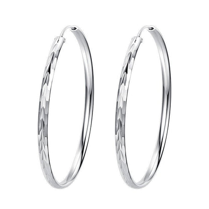 Round Face Was Thin And Big Hoop Earrings-Jewearrings