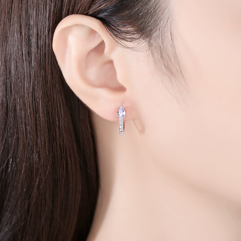 Row Diamond Ear Buckle Earrings Earrings Student Personality-Jewearrings