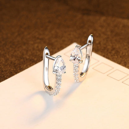 Row Diamond Ear Buckle Earrings Earrings Student Personality-Jewearrings