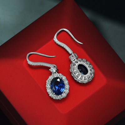 Royal Blue Earrings Classic Retro All Over-Jewearrings