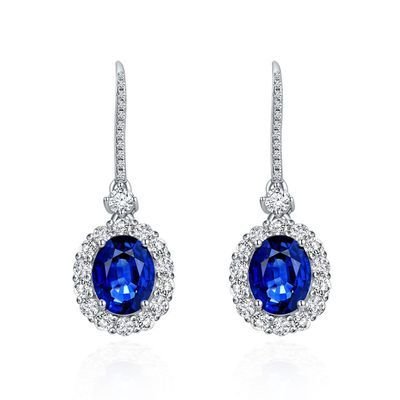 Royal Blue Earrings Classic Retro All Over-Jewearrings